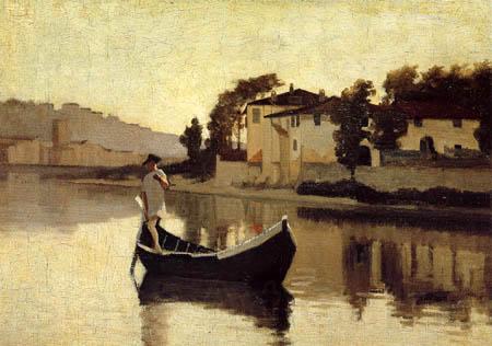 Giuseppe Abbati Arno near Casaccia Spain oil painting art
